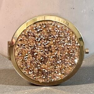 🐰🪷 NEW!! Glam Compact Mirror Gold and Silver on Gold